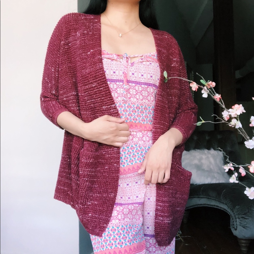 Red Fall Cardigan